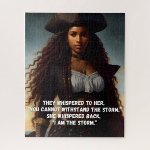 Quebra-cabeça Eu sou a Tempestade Arte Pirata da Mulher Negra