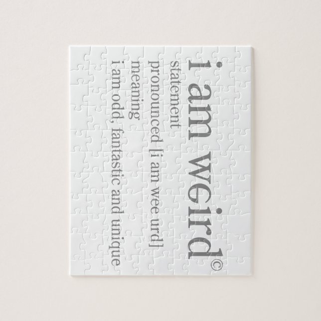 Quebra-cabeça Eu sou estranho (Vertical)