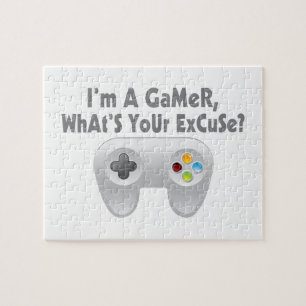 Quebra-cabeça Eu sou um Gamer o que é sua desculpa