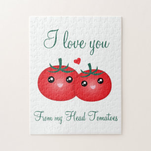 Quebra-cabeça Eu Te Amo Dos Meus Tomates De Cabeça Engraçados