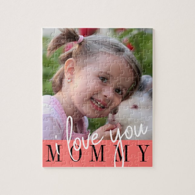 Quebra-cabeça Eu Te Amo Foto Personalizada De Mamãe (Vertical)