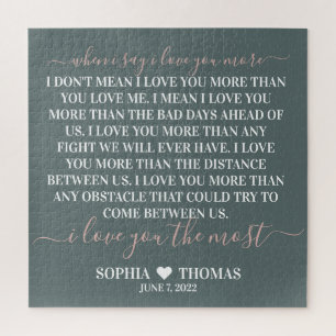 Quebra-cabeça Eu te amo mais presente de aniversário