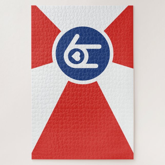 Quebra-cabeça Eu Te Amo, Wichita Flag (Vertical)
