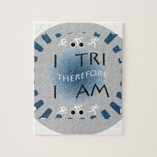 Quebra-cabeça Eu tri conseqüentemente mim sou Triathlon
