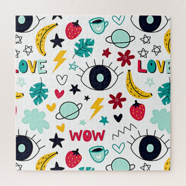 Quebra-cabeça Eu Vejo Você, Design Louco (Vertical)