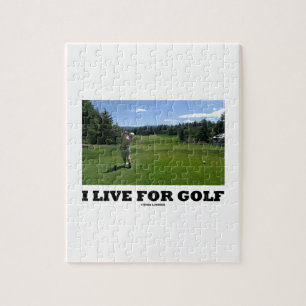 Quebra-cabeça Eu vivo para o golfe (o jogador de golfe no campo