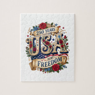 Quebra-cabeça EUA 250 Anos de Liberdade Floral Americana
