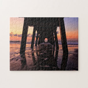 Quebra-cabeça EUA, Geórgia, Tybee Island, Pier em Tybee Island