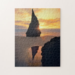 Quebra-cabeça EUA, Oregon. Formação Rochosa Ao Pôr do Sol