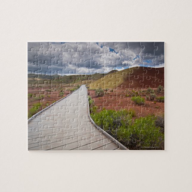 Quebra-cabeça EUA, Oregon, Mitchell, caminho entre pintado (Horizontal)