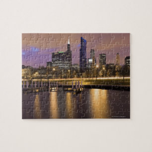 Quebra-cabeça EUA, skyline de Illinois, de Chicago, de cidade e