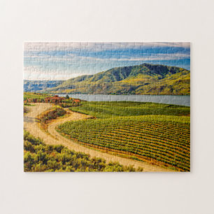 Quebra-cabeça EUA, Washington, Lago Chelan. Benson Vineyards