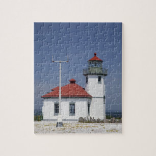 Quebra-cabeça EUA, Washington, Seattle, Farol Alki Point,