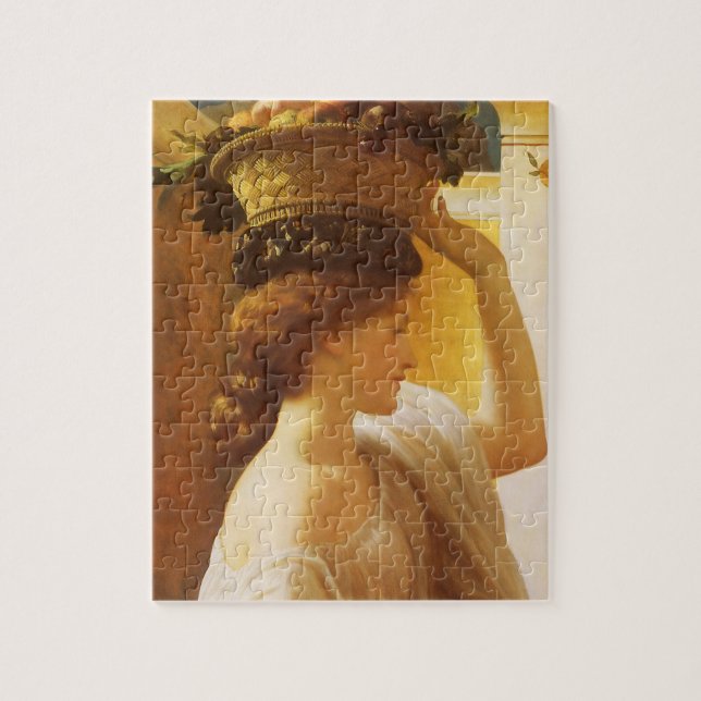 Quebra-cabeça Eucharis - Menina com uma Cesta de Frutas por Leig (Vertical)