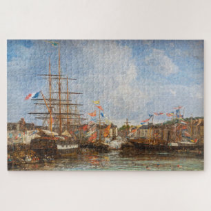 Quebra-cabeça Eugene Boudin - Festival no Porto de Honfleur