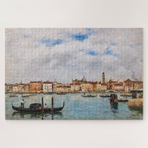 Quebra-cabeça Eugene Boudin - Veneza, Riva degli Schiavoni