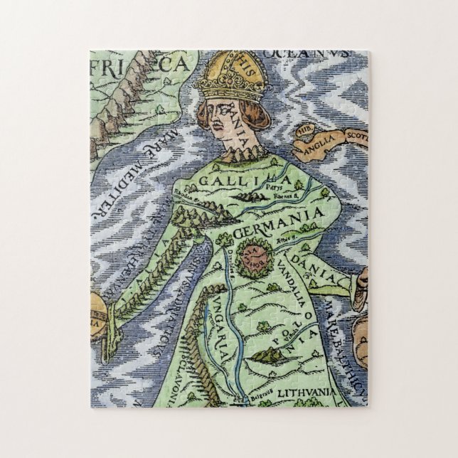 QUEBRA-CABEÇA EUROPA COMO UMA RAINHA, 1588 (Vertical)