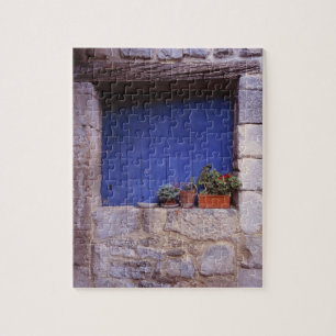 Quebra-cabeça Europa, França, Cereste. Uma porta azul adiciona c