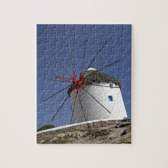 Quebra-cabeça Europa, Grécia, Mykonos. 3 (Vertical)