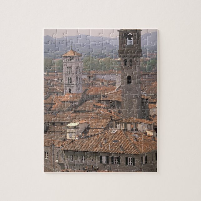 Quebra-cabeça Europa, Itália, Toscana, Lucca, Panorama da cidade (Vertical)