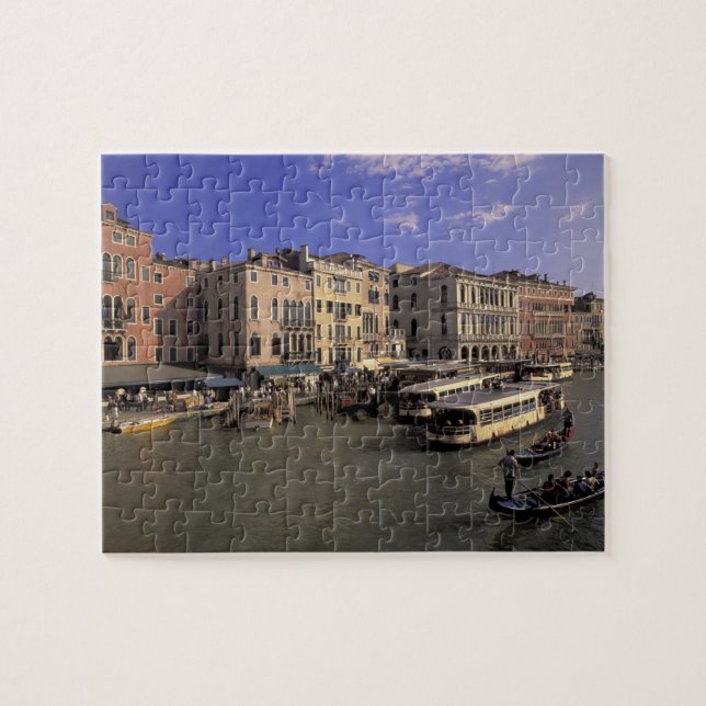 Quebra-cabeça Europa, Itália, Veneza, Tráfego de barcos pelo Ria (Horizontal)
