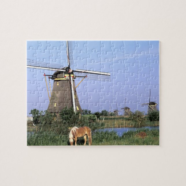 Quebra-cabeça Europa, Países Baixos, Zuid Holland, Kinderdijk. 2 (Horizontal)