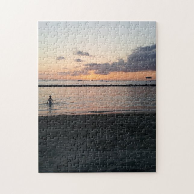 Quebra-cabeça Evening Sunset Tropical Beach Waikiki Oahu Hawaii (Vertical)