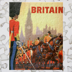 Quebra-cabeça Excelente Real Britânica da Guarda de Vintage King