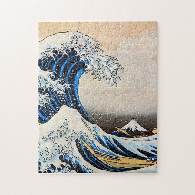 Quebra-cabeça Excelente Wave, Hokusai, Ukiyo-e (Vertical)