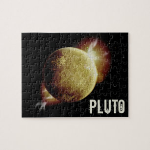 Quebra-cabeça Exemplo de espaço universal Plutão amarelo plane