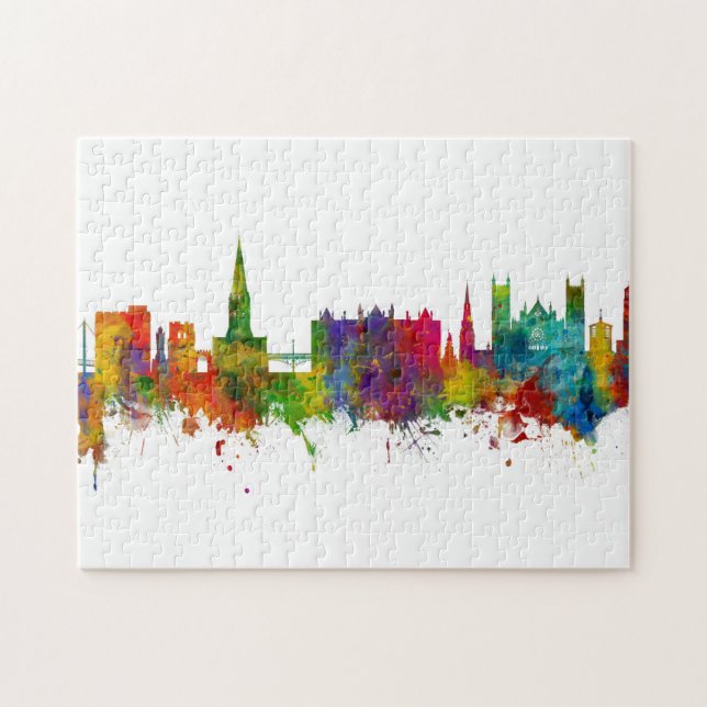 Quebra-cabeça Exeter England Skyline (Horizontal)