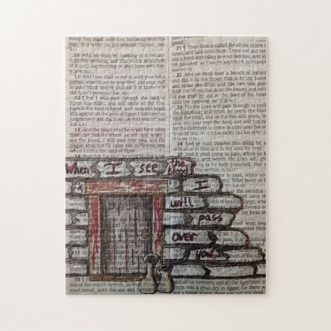 Quebra-cabeça Êxodo 12:13 - Eu Passarei Por Você (Vertical)