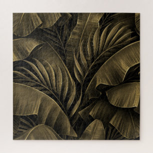 Quebra-cabeça Exótico tropical: Natureza Ouro Grunge