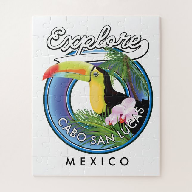 Quebra-cabeça explorar cabo san lucas méxico adesivo de viagem (Vertical)