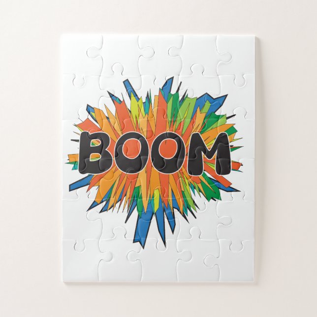 Quebra-cabeça Explosão de Arte Pop Comic Book BOOM (Vertical)