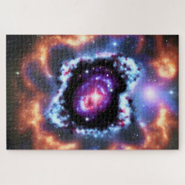 Quebra-cabeça Explosão Misteriosa Roxo Cósmico no Espaço Exterio