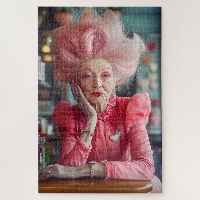 Quebra-cabeça Expressão do Beijo de Eterno Graça a Rosa (Vertical)