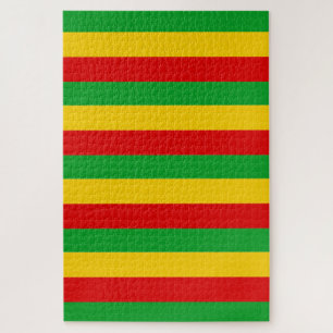 Quebra-cabeça Extremamente Duro Vermelho Amarelo Verde Reggae Pu