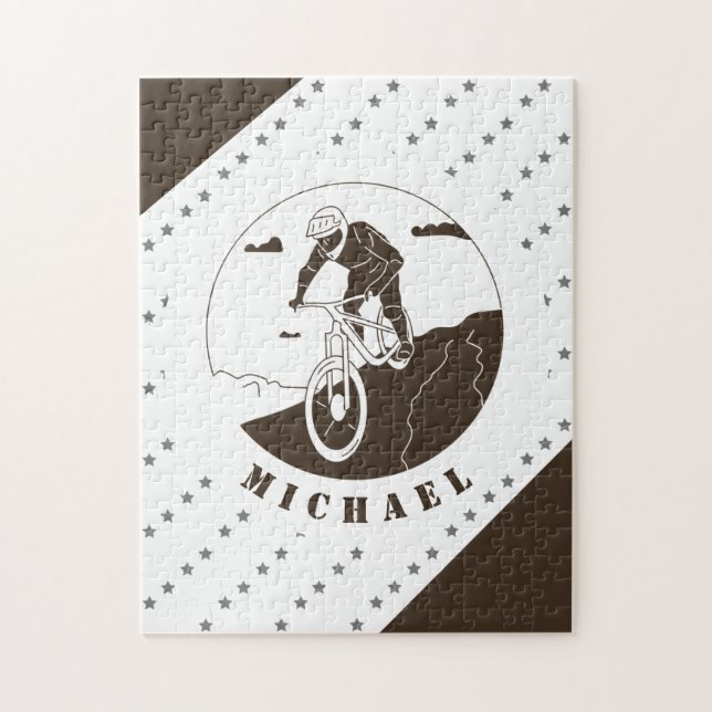 Quebra-cabeça Extreme Mountain Biking Cycling Star Nome do Cicli (Vertical)