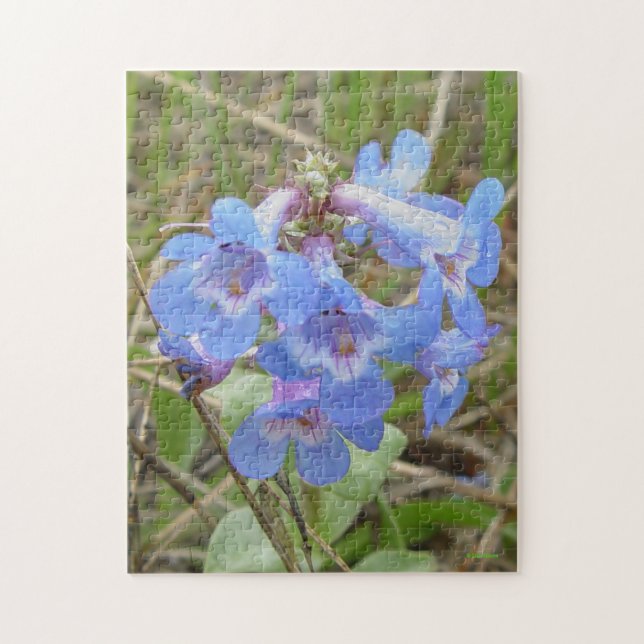 Quebra-cabeça F3 Flores Selvagens Azuis Amarelo esmagador (Vertical)