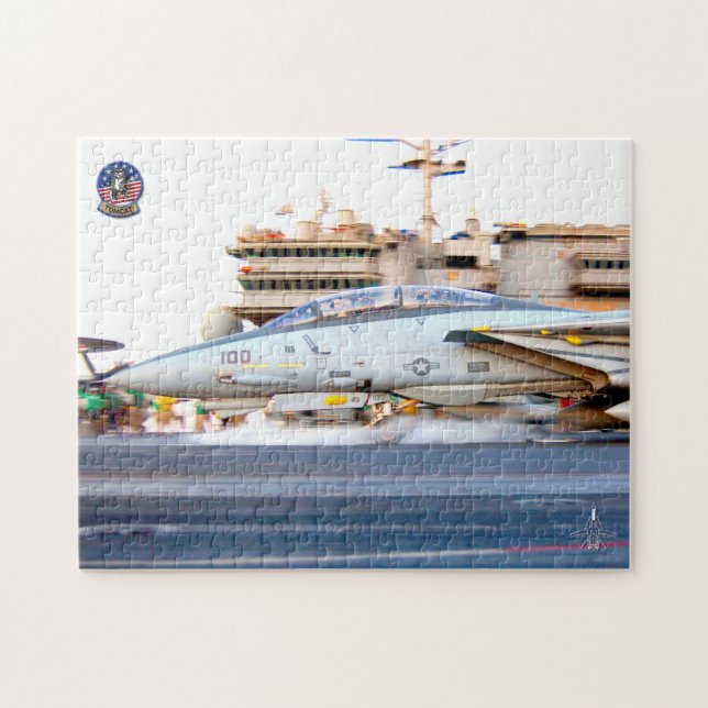 Quebra-cabeça F-14 "LANÇAMENTO" TOMCAT (11 x 14 polegadas) (Horizontal)