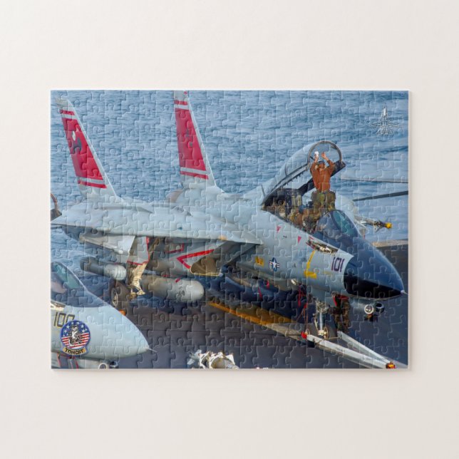 Quebra-cabeça F-14 TOMCAT "FLIGHTDECK" (11x14 polegadas) (Horizontal)
