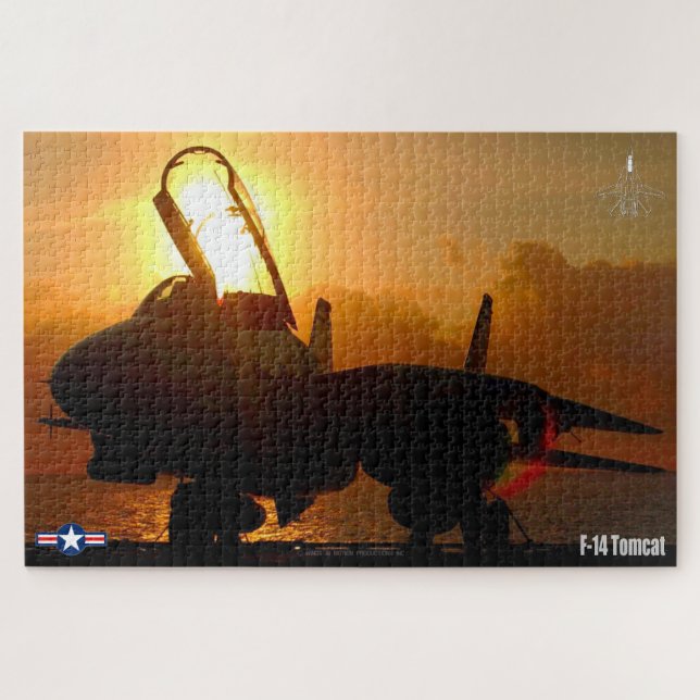 Quebra-cabeça F-14 TOMCAT "SUNSET" (20x30 polegadas) (Horizontal)