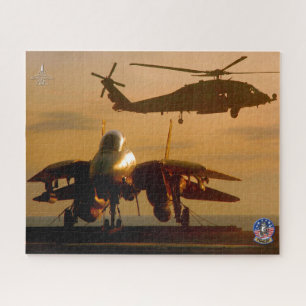 Quebra-cabeça F-14 TOMCAT "SUNSET OPS" (16 x 20 polegadas)