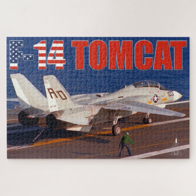 Quebra-cabeça F-14 "TRAP" TOMCAT (20 x 30 polegadas) (Horizontal)