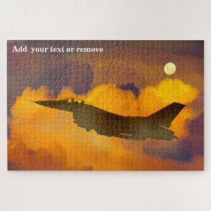 Quebra-cabeça F-15 Aviões de caça Silent Eagle à noite,