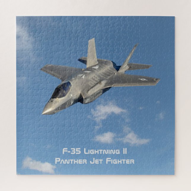 Quebra-cabeça F-35 Relâmpago II Pantera Jato no Céu (Vertical)