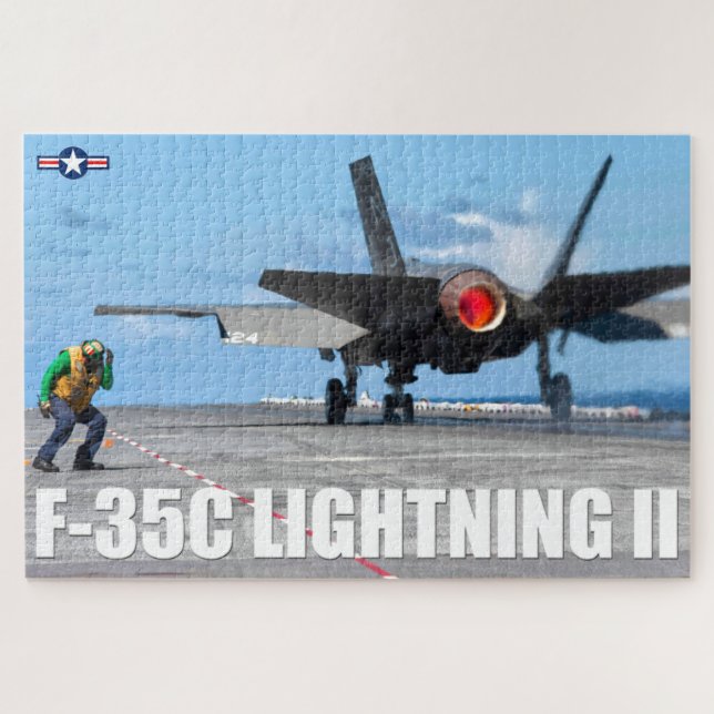 Quebra-cabeça F-35C LIGHTNING II (20x30 POLEGADAS) (Horizontal)