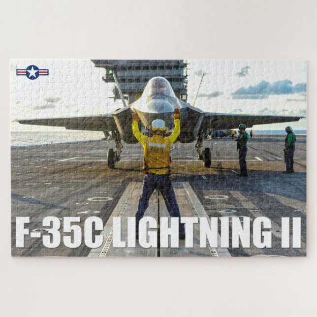 Quebra-cabeça F-35C LIGHTNING II (50x75 CM) (Horizontal)
