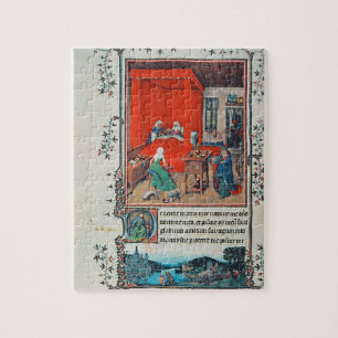 Quebra-cabeça f.93v o nascimento de John The Baptist e do Baptis